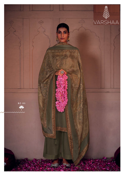 Briza Varsha Fashions Satin Plazzo Style Suits Wholesale Price