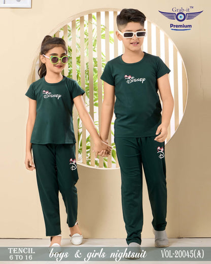 Brother Sister Matching Vol 20045 A Grab It Tencil Girls Night Suits Supplier