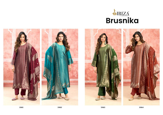 Brusnika Ibiza Banglori Silk Pant Style Suits Manufacturer Ahmedabad