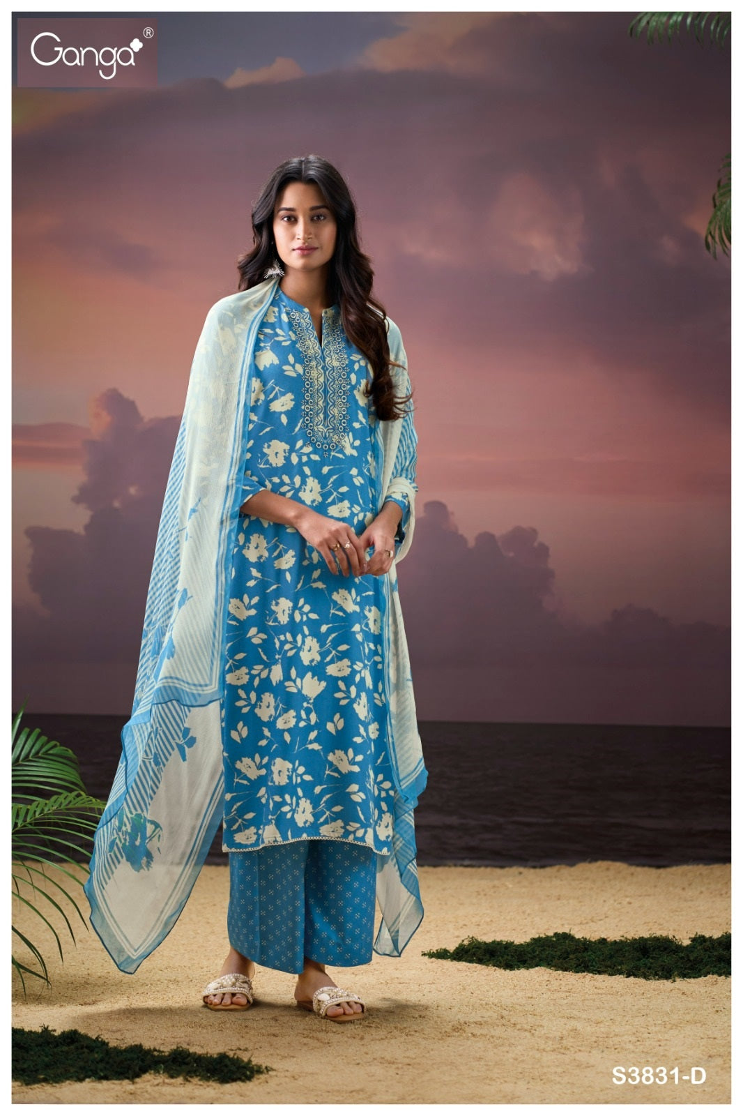 Brylee 3831 Ganga Pashmina Suits Exporter Ahmedabad