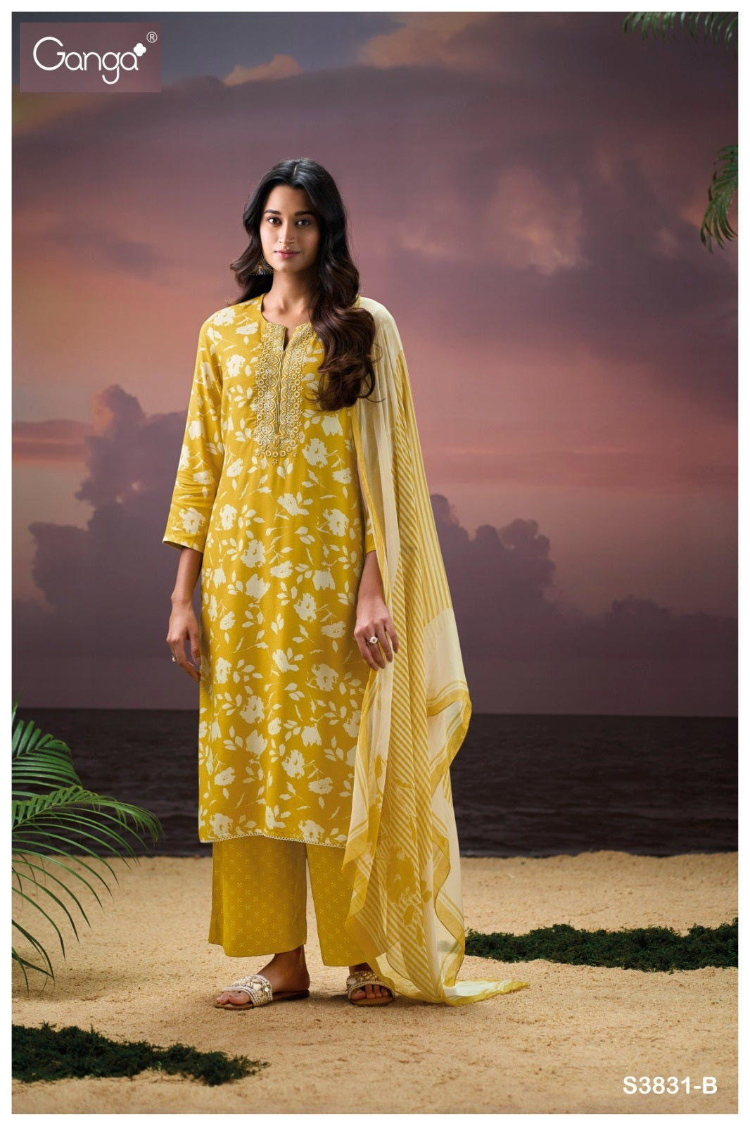 Brylee 3831 Ganga Pashmina Suits Exporter Ahmedabad