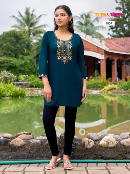 Bubbly Vol 15 Tips Tops Rayon 16Kg Short Kurtis Exporter Ahmedabad