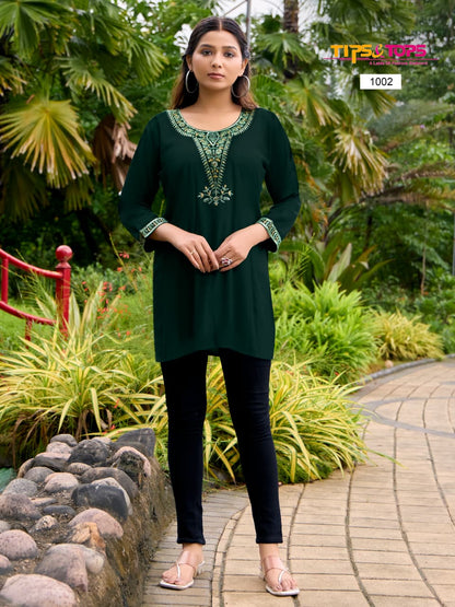 Bubbly Vol 15 Tips Tops Rayon 16Kg Short Kurtis Exporter Ahmedabad