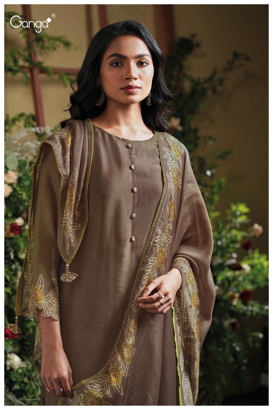 Buddhi 3792 Ganga Premium Bemberg Plazzo Style Suits Exporter