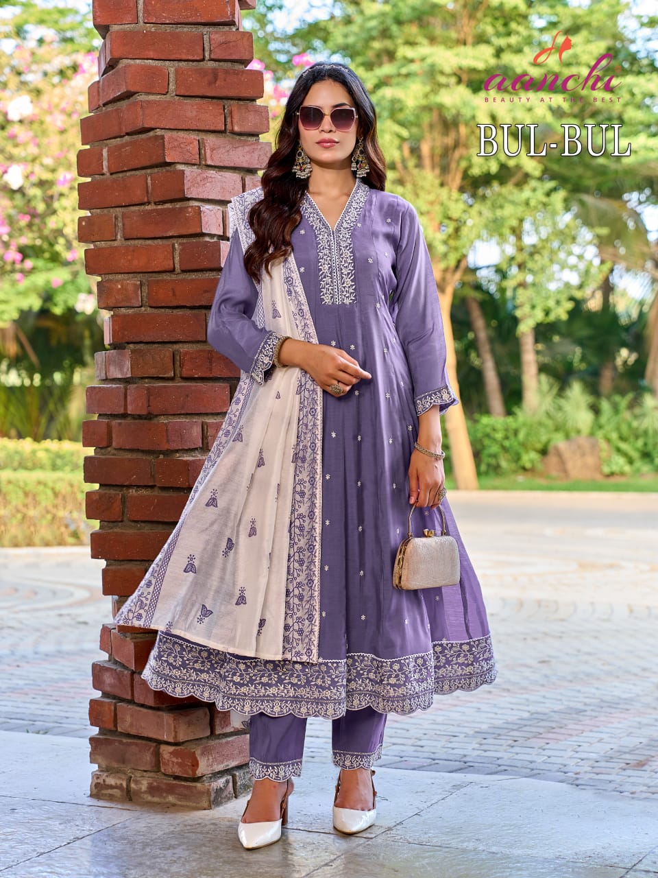 Bul Bul Aanchi Mul Chanderi Readymade Anarkali Suits Wholesale Rate