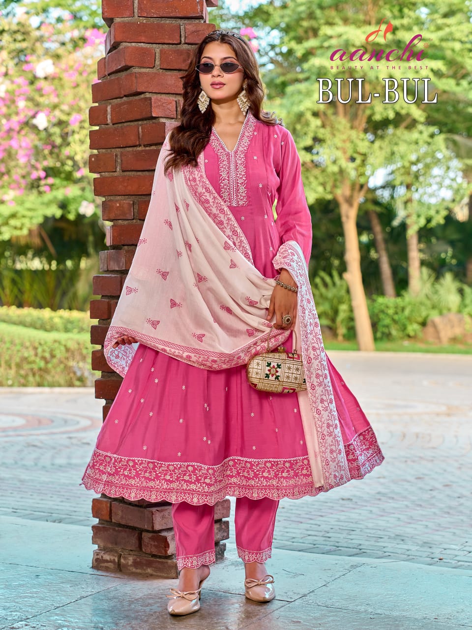 Bul Bul Aanchi Mul Chanderi Readymade Anarkali Suits Wholesale Rate