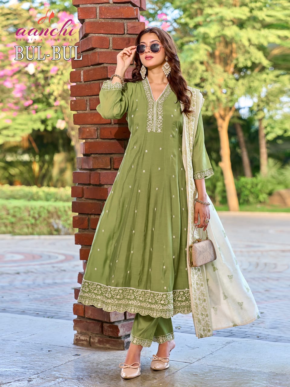 Bul Bul Aanchi Mul Chanderi Readymade Anarkali Suits Wholesale Rate