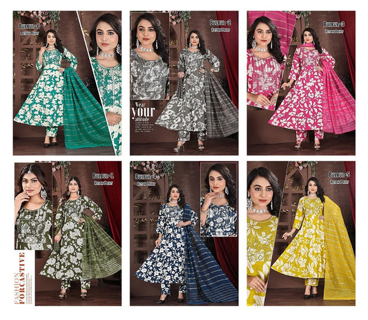Bulbul Ayg Rayon 14Kg Readymade Anarkali Suits Wholesale Rate