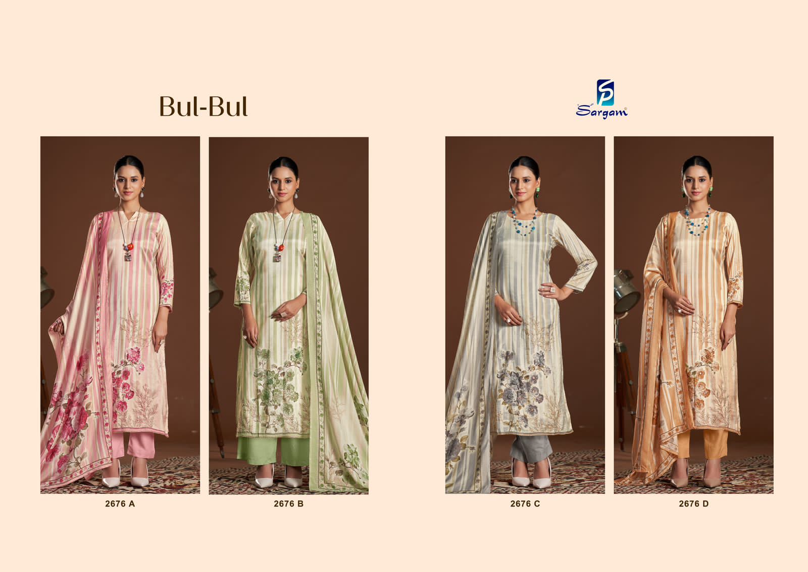 Bulbul Sargam Prints Viscose Muslin Pant Style Suits Wholesale