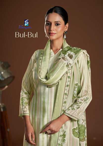 Bulbul Sargam Prints Viscose Muslin Pant Style Suits Wholesale
