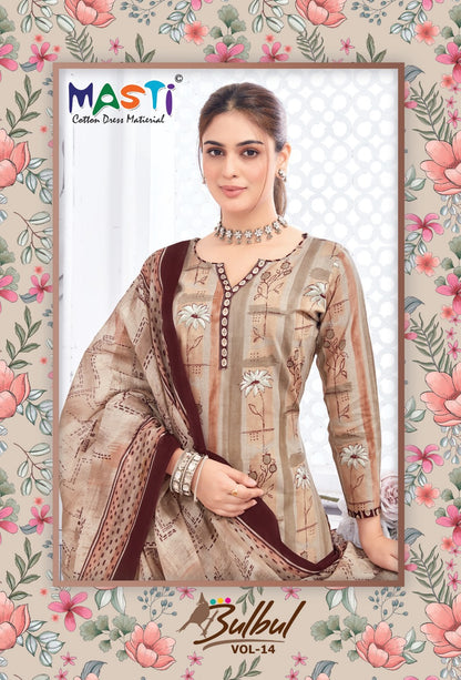 Bulbul Vol 14 Masti Cotton Dress Material Wholesaler Gujarat