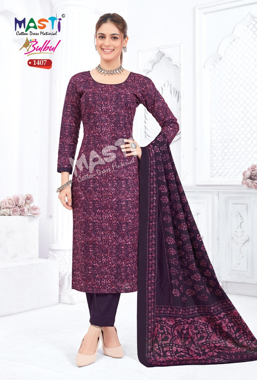 Bulbul Vol 14 Masti Cotton Dress Material Wholesaler Gujarat