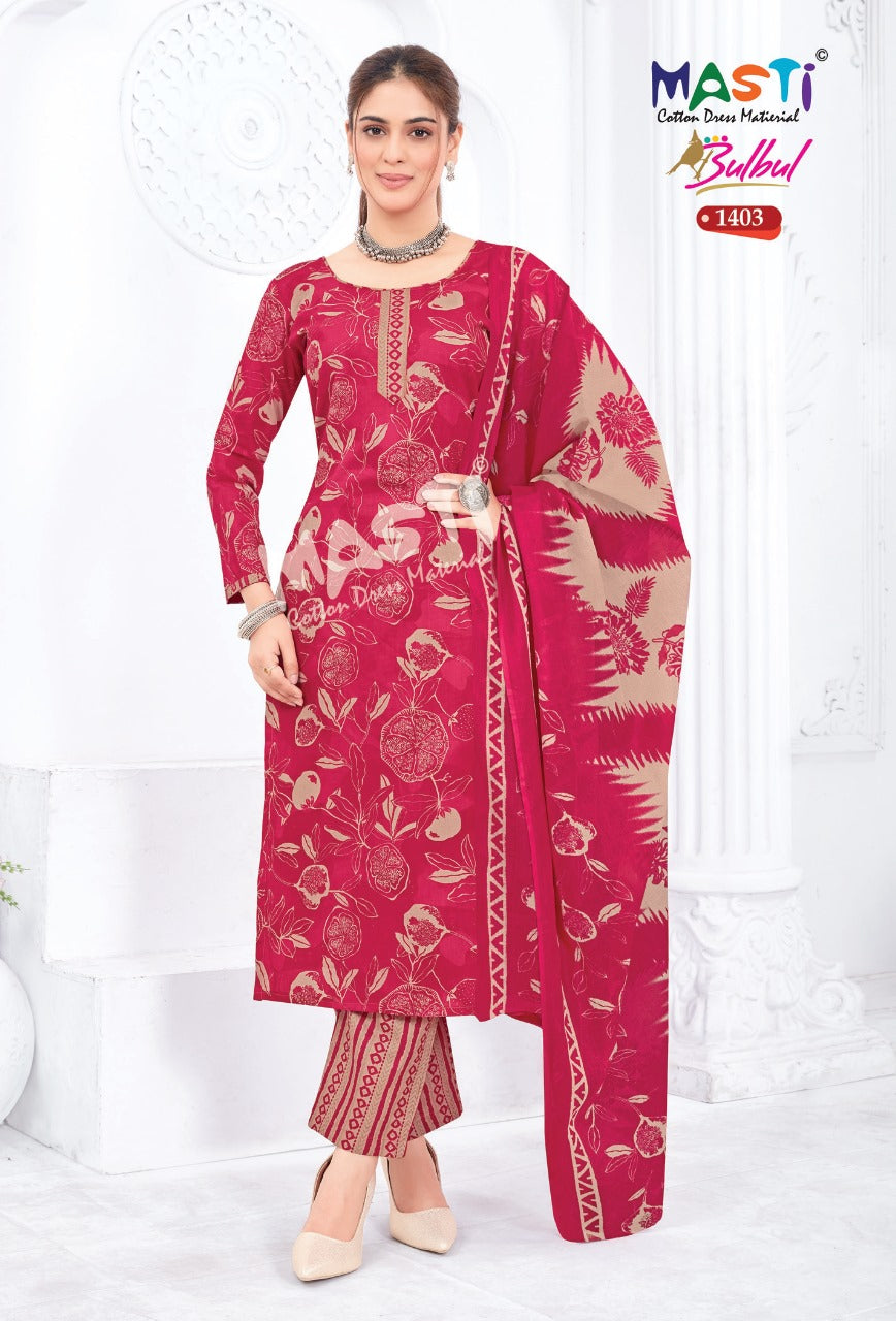 Bulbul Vol 14 Masti Cotton Dress Material Wholesaler Gujarat