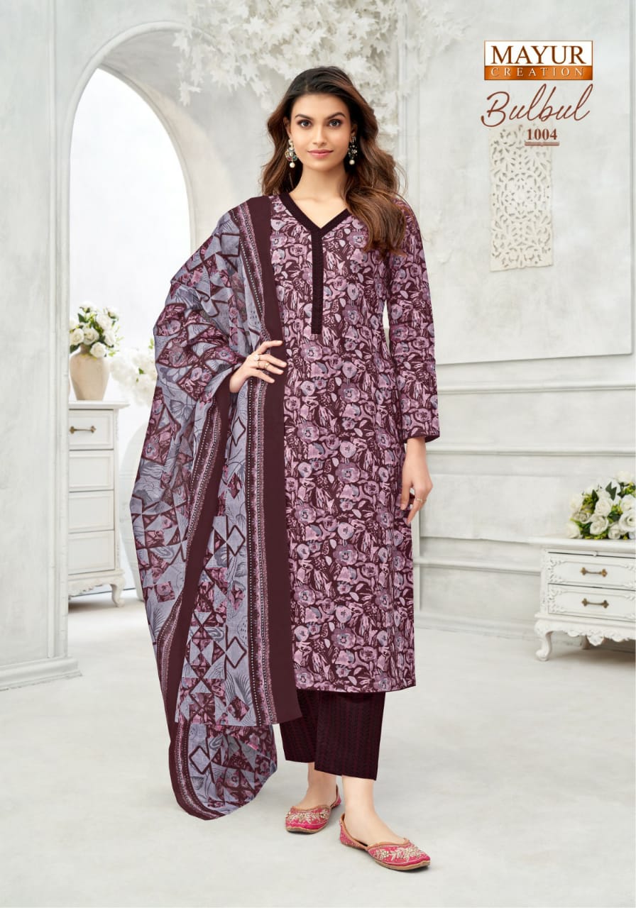 Bulbul Vol 1 Mayur Creation Readymade Cotton Pant Suits Exporter Ahmedabad