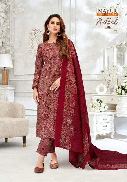 Bulbul Vol 1 Mayur Creation Readymade Cotton Pant Suits Exporter Ahmedabad
