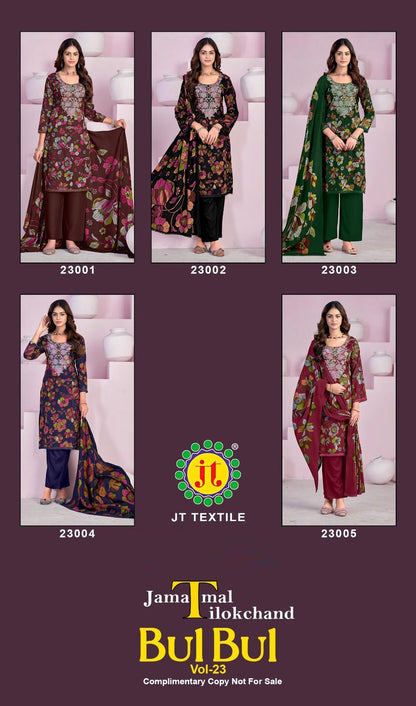 Bulbul Vol 23 Jt Rayon Pant Style Suits Manufacturer