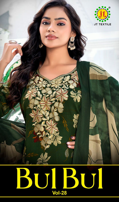 Bulbul Vol 28 Jt Rayon Pant Style Suits Exporter Ahmedabad