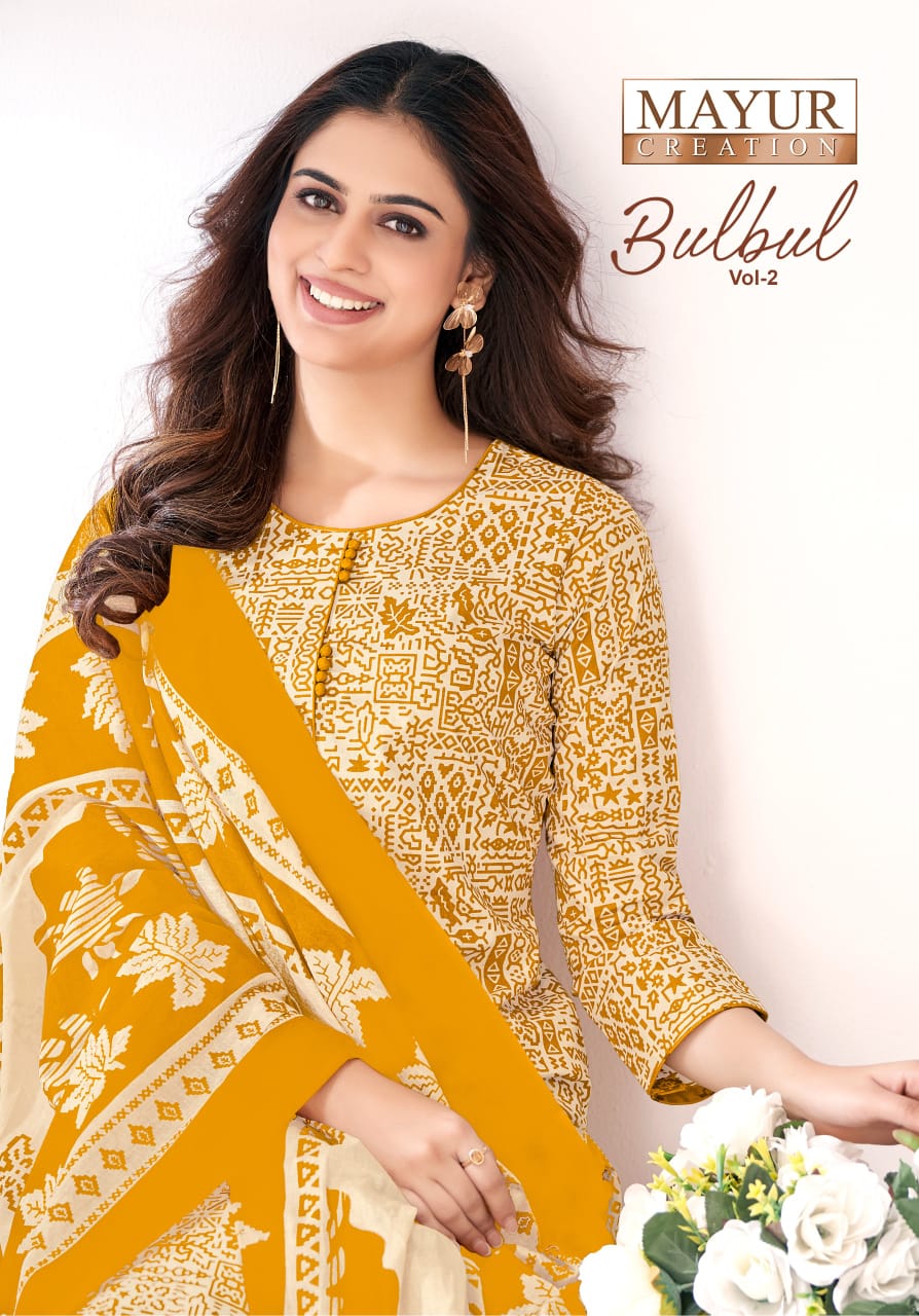 Bulbul Vol 2 Mayur Creation Cotton Dress Material Supplier Ahmedabad
