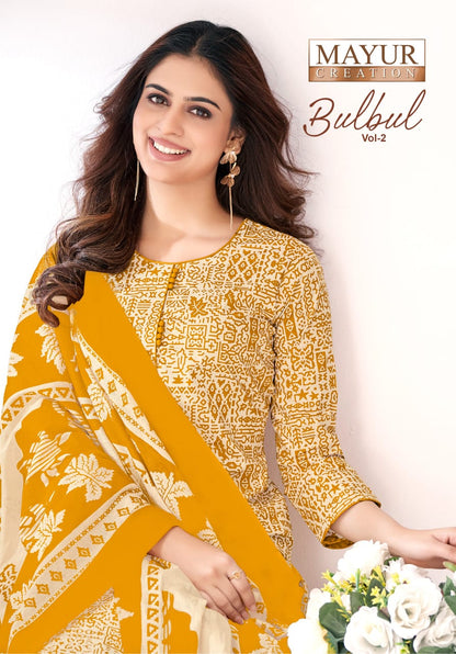 Bulbul Vol 2 Mayur Creation Cotton Dress Material Supplier Ahmedabad