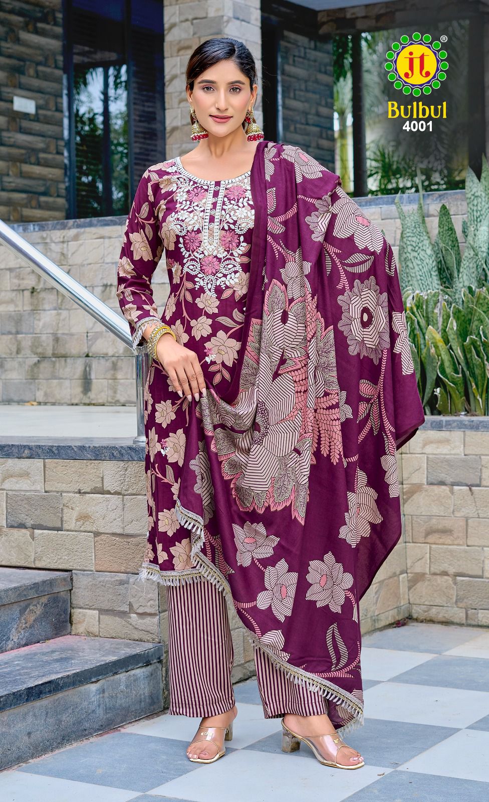 Bulbul Vol 4 Jt Rayon Pant Style Suits Exporter Ahmedabad