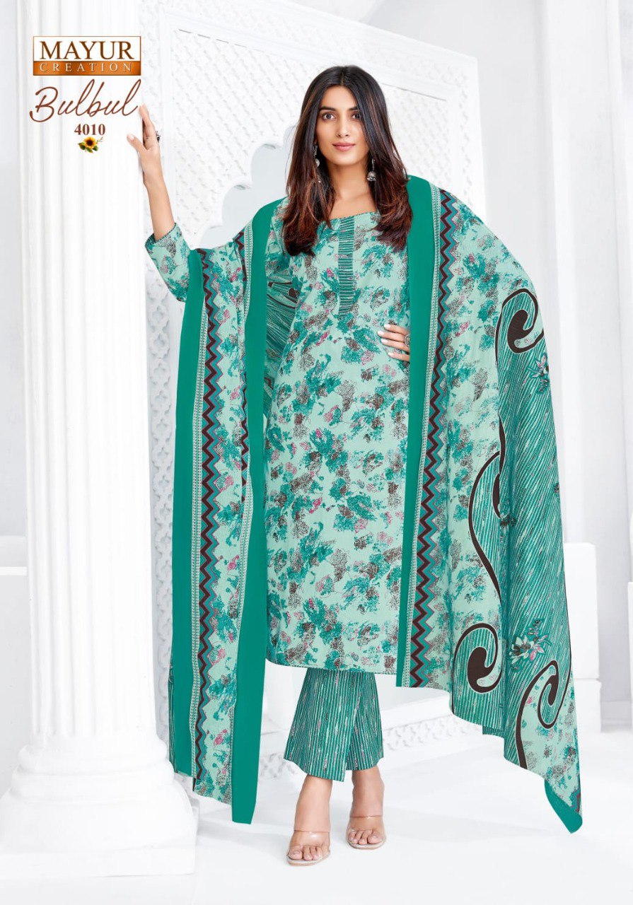 Bulbul Vol 4 Mayur Creation Cotton Dress Material Supplier