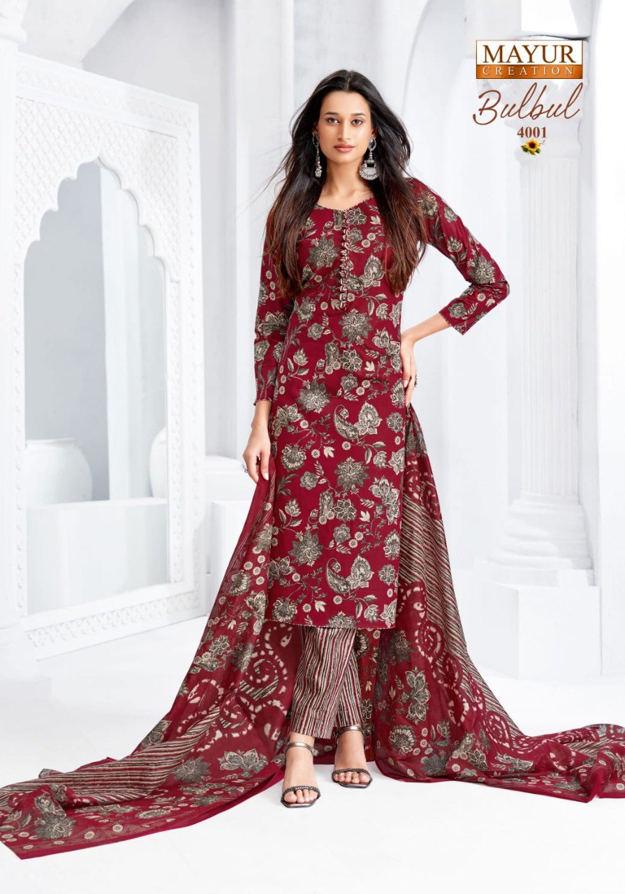 Bulbul Vol 4 Mayur Creation Cotton Dress Material Supplier