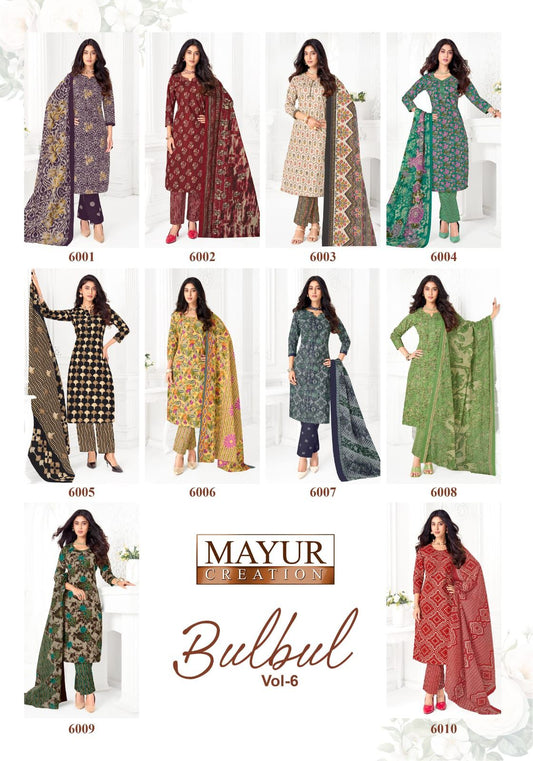 Bulbul Vol 6 Mayur Creation Cotton Dress Material Wholesale Price