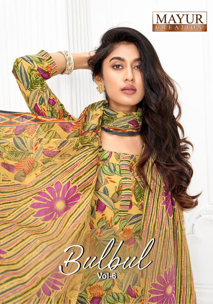 Bulbul Vol 6 Mayur Creation Cotton Dress Material Wholesale Price