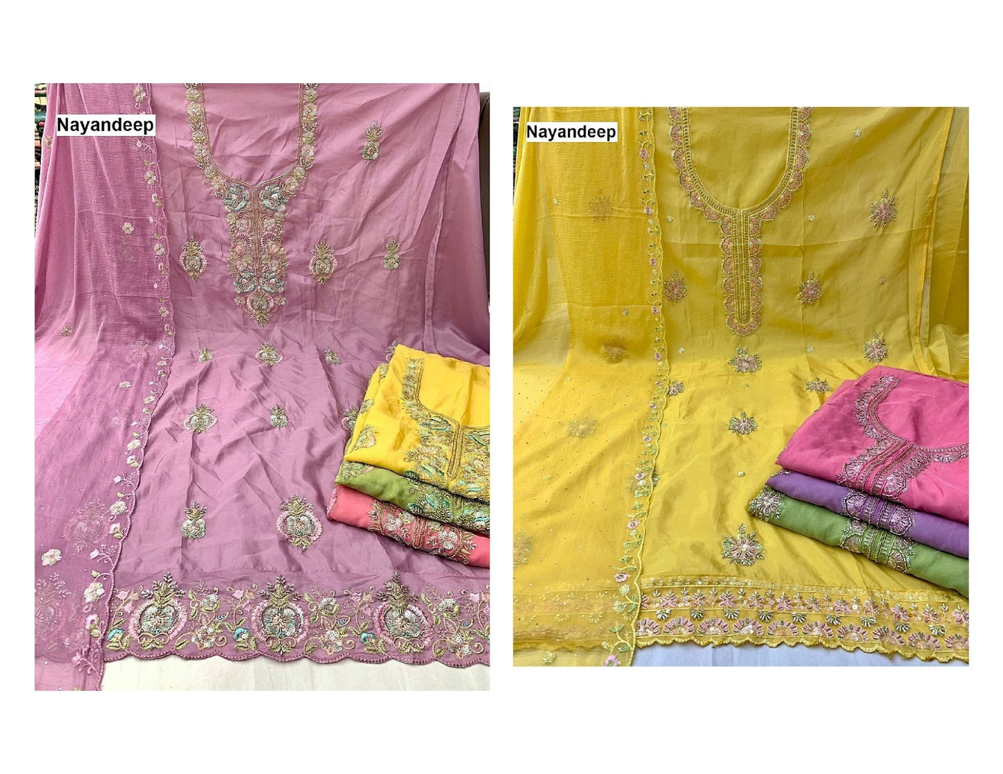 Bumble Nayandeep Organza Salwar Suits Supplier