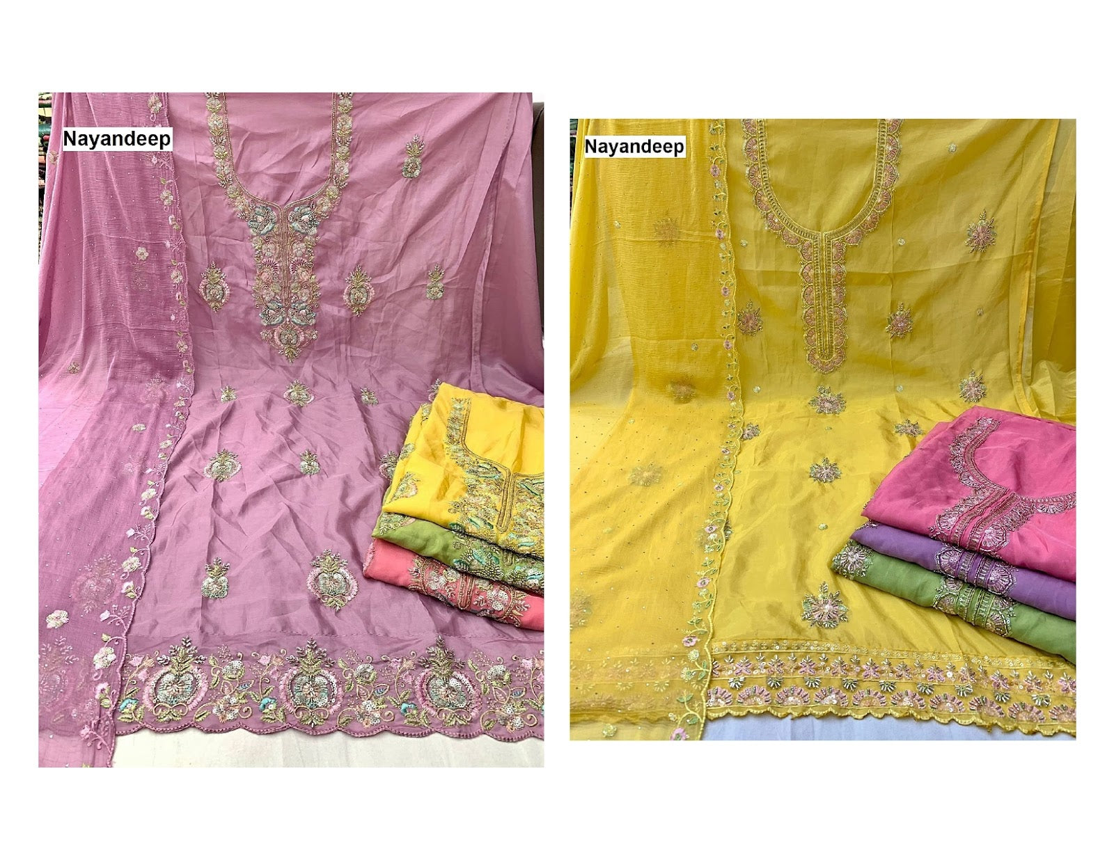 Bumble Nayandeep Organza Salwar Suits Supplier