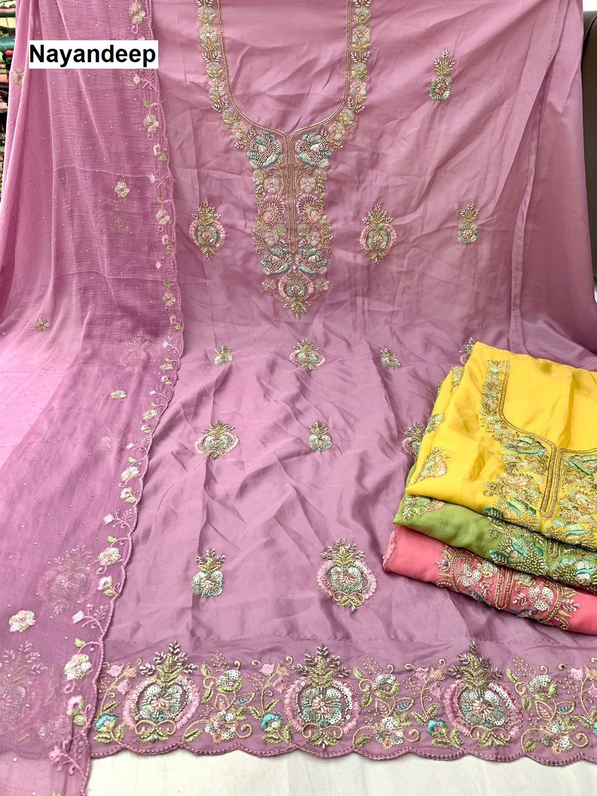 Bumble Nayandeep Organza Salwar Suits Supplier