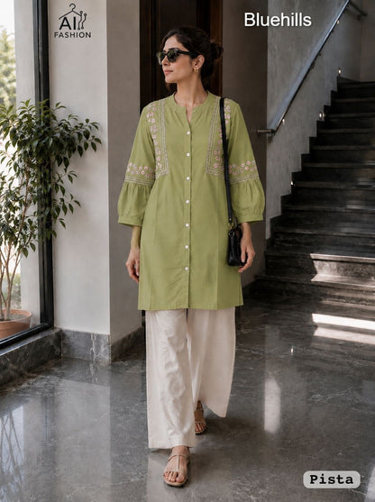 Bunaai 2.0 Bluehills Rayon Kurti Plazzo Set Wholesale Rate