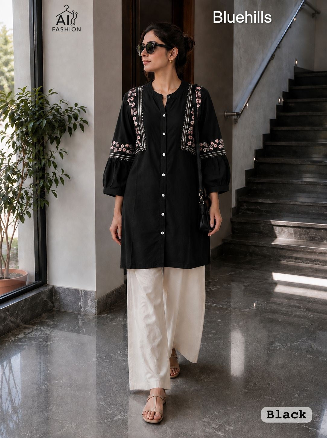Bunaai 2.0 Bluehills Rayon Kurti Plazzo Set Wholesale Rate