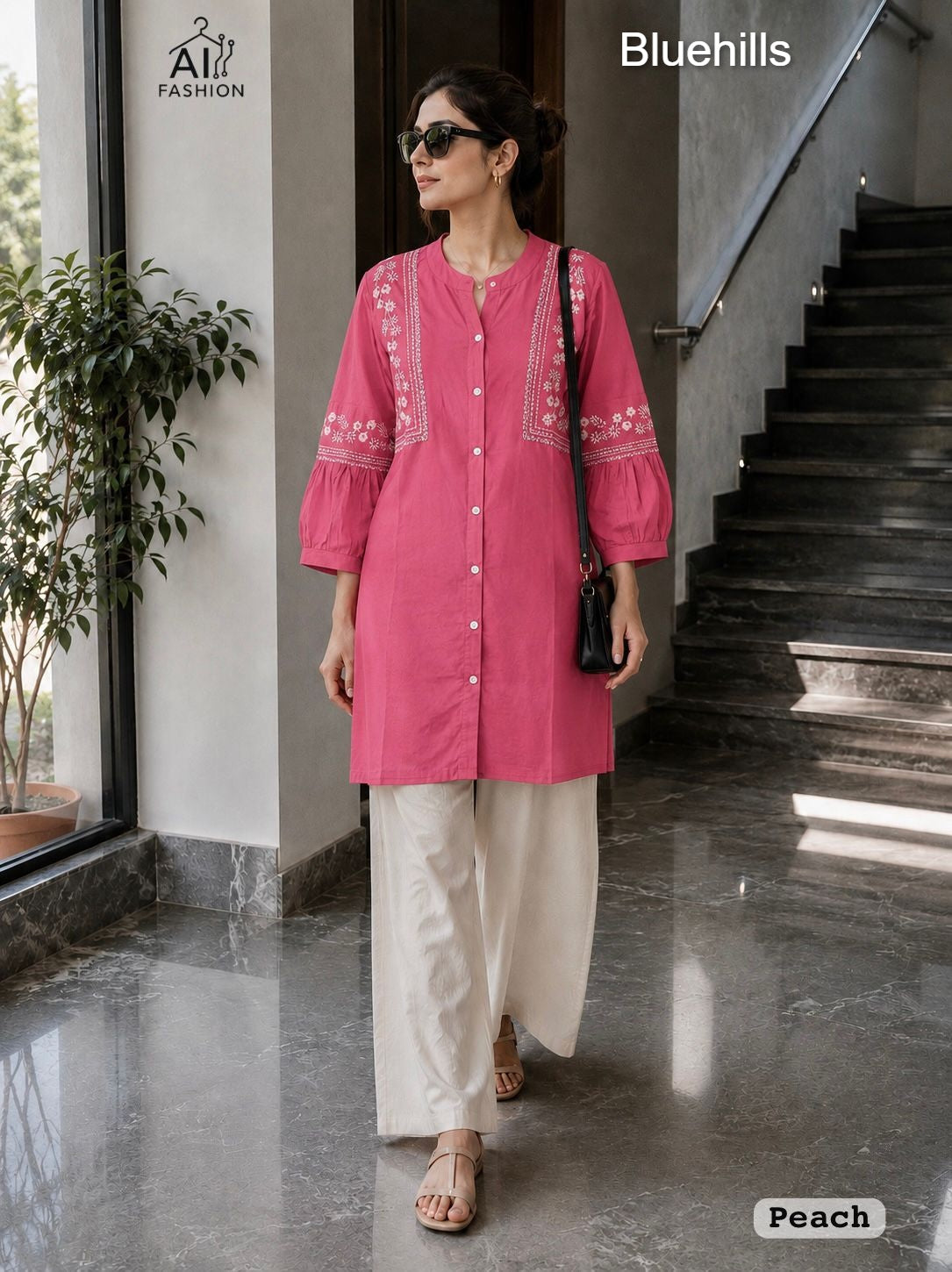 Bunaai 2.0 Bluehills Rayon Kurti Plazzo Set Wholesale Rate