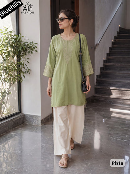 Bunaai Bluehills Rayon Kurti Plazzo Set Exporter Gujarat