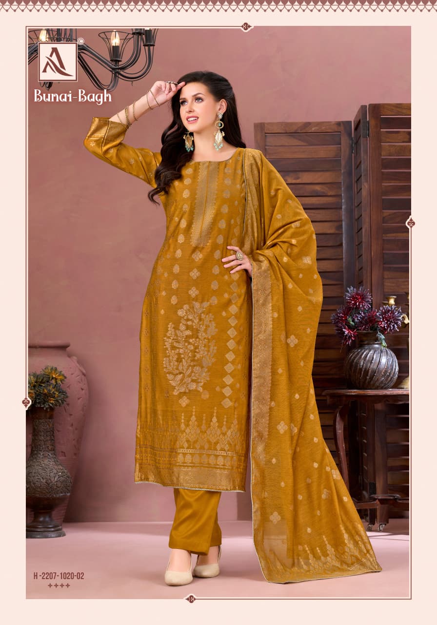 Bunai Bagh Alok Jacquard Karachi Salwar Suits Wholesaler India