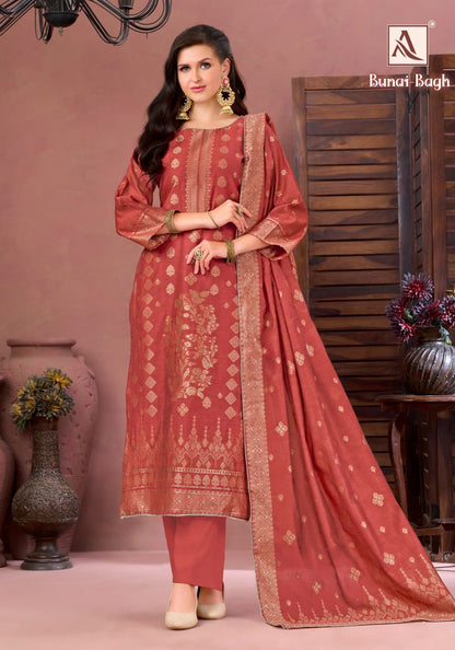 Bunai Bagh Alok Jacquard Karachi Salwar Suits Wholesaler India