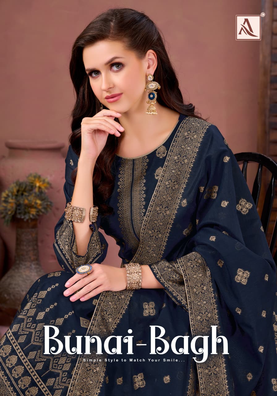 Bunai Bagh Alok Jacquard Karachi Salwar Suits Wholesaler India