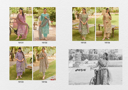 Bunai Bagh Jay Vijay Chanderi Pant Style Suits Exporter Ahmedabad