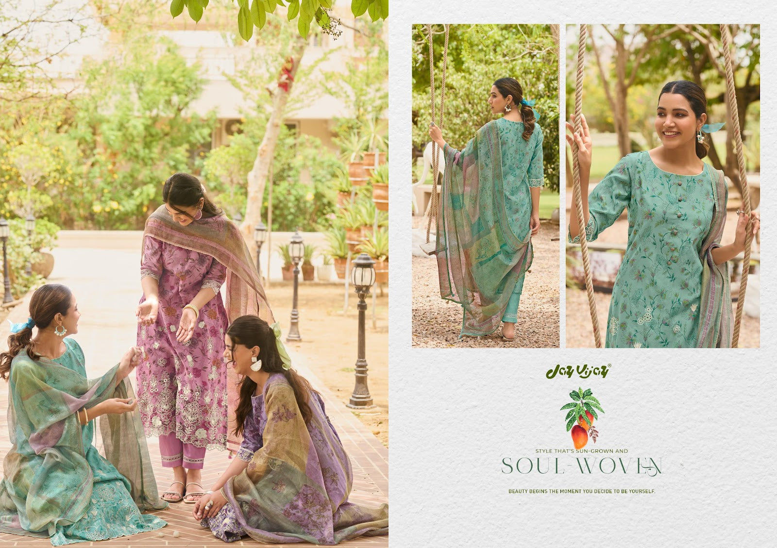 Bunai Bagh Jay Vijay Chanderi Pant Style Suits Exporter Ahmedabad