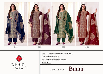 Bunai Tanishk Fashion Pure Viscose Muslin Pant Style Suits Supplier India