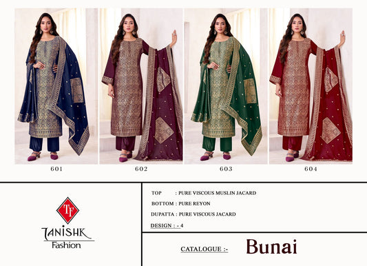 Bunai Tanishk Fashion Pure Viscose Muslin Pant Style Suits Supplier India