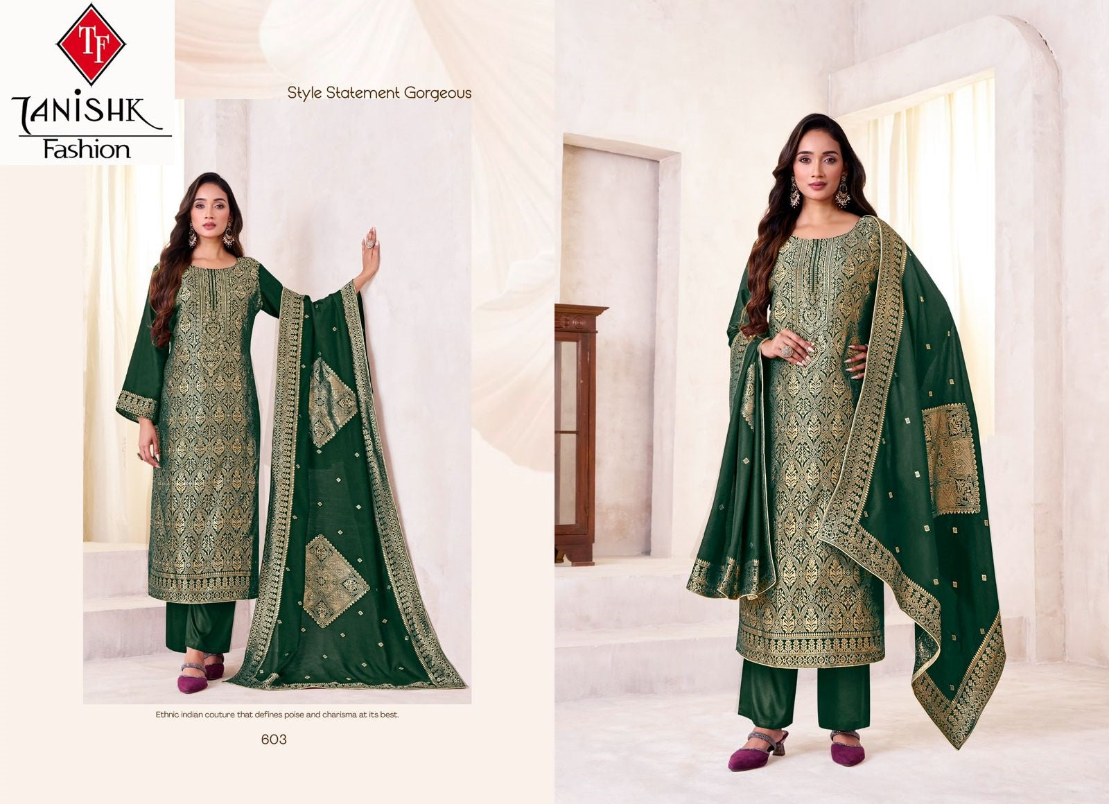 Bunai Tanishk Fashion Pure Viscose Muslin Pant Style Suits Supplier India