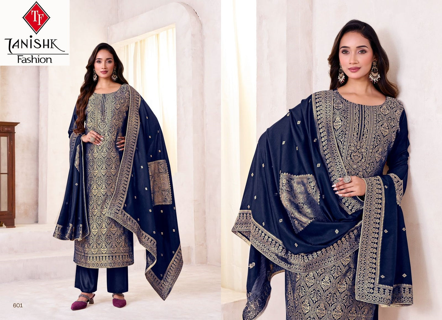 Bunai Tanishk Fashion Pure Viscose Muslin Pant Style Suits Supplier India