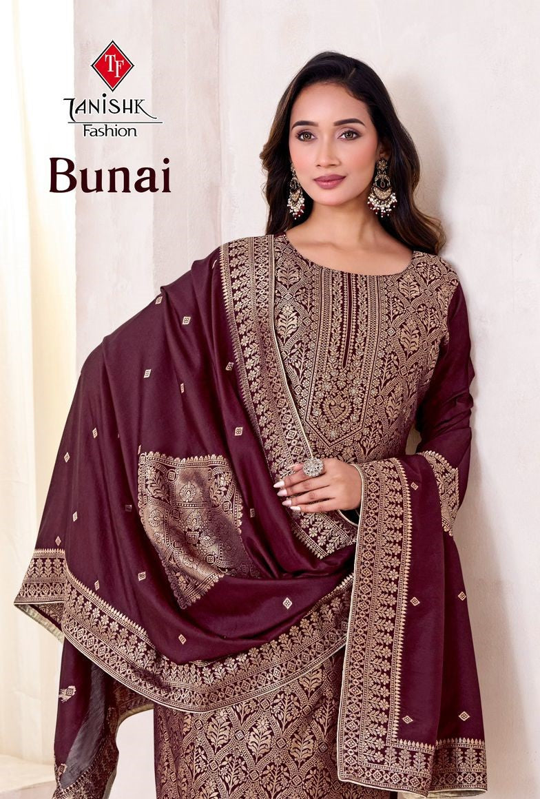 Bunai Tanishk Fashion Pure Viscose Muslin Pant Style Suits Supplier India