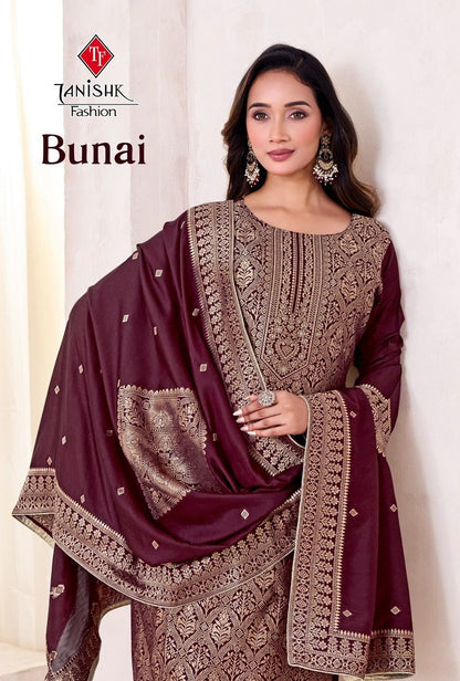 Bunai Tanishk Fashion Pure Viscose Muslin Pant Style Suits Supplier India