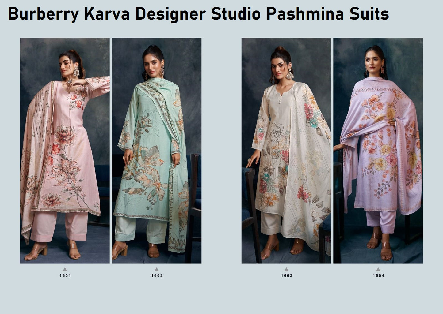 Burberry Karva Designer Studio Viscose Pashmina Suits Exporter Gujarat
