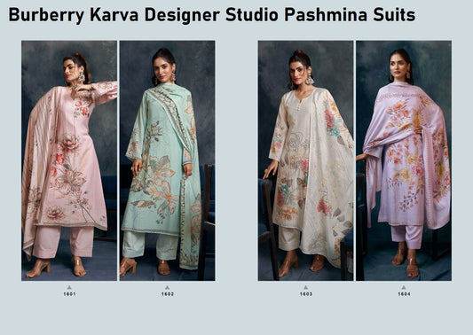 Burberry Karva Designer Studio Viscose Pashmina Suits Exporter Gujarat