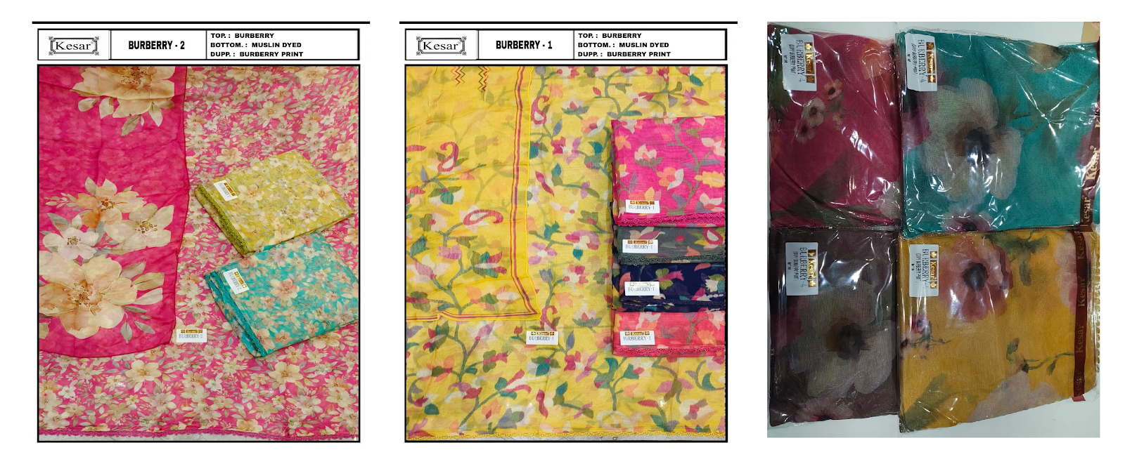 Burberry Kesar Salwar Suits Exporter India