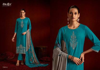 Bushra Omtex Pashmina Suits Supplier Gujarat